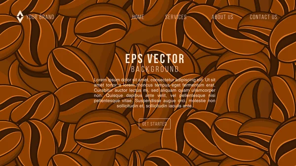 Brown Coffee Web Design Abstract Background Lemonade Eps Vetor Para — Vetor de Stock