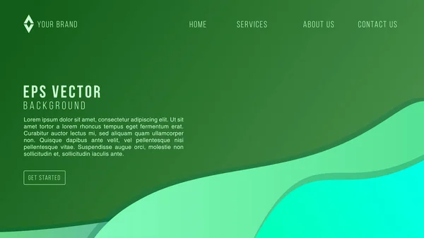 Green Web Design Résumé Contexte Lemonade Eps Vector Website Landing — Image vectorielle