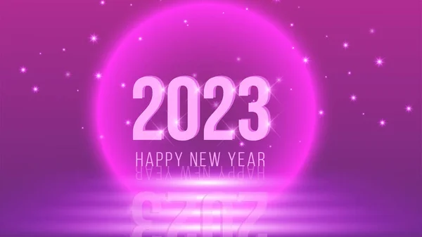 New Year 2023 Festivity Background Eps Vector Text Space Purple — 스톡 벡터