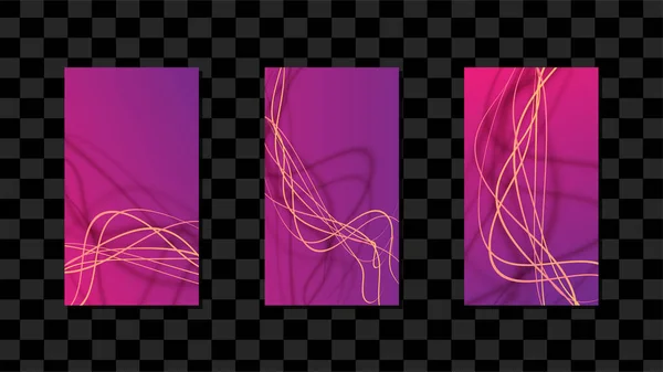 Фиолетовый Градиент Вертикальный Социальный Медиа Шаблон Дизайн Абстрактный Фон Eps — стоковый вектор