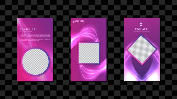 Gradient Violet Bleu Vertical Modèle Médias Sociaux Design Résumé Contexte — Image vectorielle