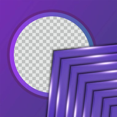 Mavi Işık Efekti Kare Sosyal Medya Şablonu Tasarımı Soyut Arkaplan EPS 10 Vektörü