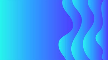 Geometrik gradyan kağıt katmanları mavi vektör arka planında 3D kağıt kesiği. Topoğrafya web sitesi şablonu veya çizgi film origami kağıt şekli konsepti için soyut kağıt kesimi dokusu