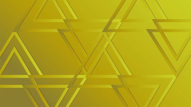 Soyut sarı geometrik arkaplan. Dinamik şekiller kompozisyonu. Posterler için havalı bir arka plan tasarımı. Vektör illüstrasyonu