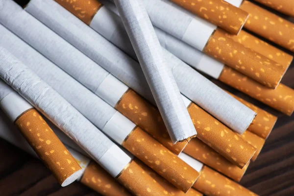 Muitos Cigarros Empilhados Juntos Medicamentos São Prejudiciais Sistema Respiratório — Fotografia de Stock