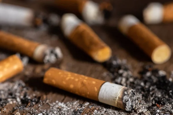 Cigarros Foram Queimados Fumavam World Tobacco Day Cai Maio Cada — Fotografia de Stock