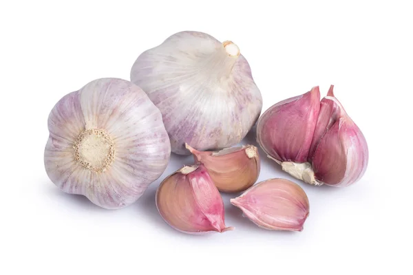 stock image Isolated garlic. Raw whole garlic clove isolated on white background.