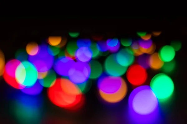 Abstract Glare Circular Bokeh Background Christmas Light — Stock Photo, Image