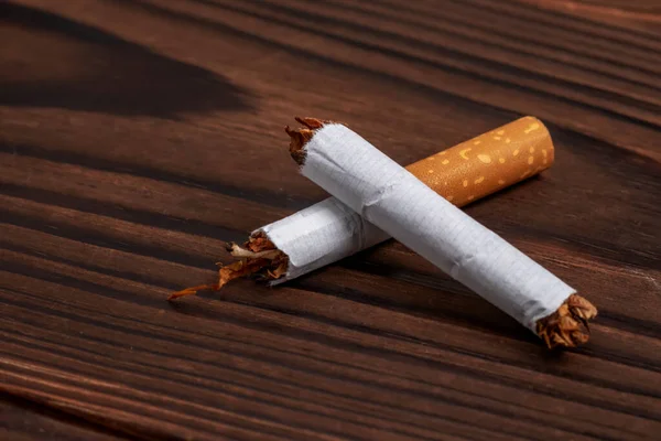 Törött Cigaretta Alapon Dohányzásmentes Világnap — Stock Fotó