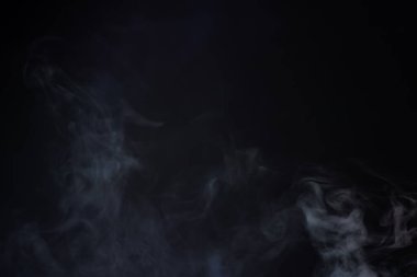 Siyah arkaplan dizayn ögesinde duman.