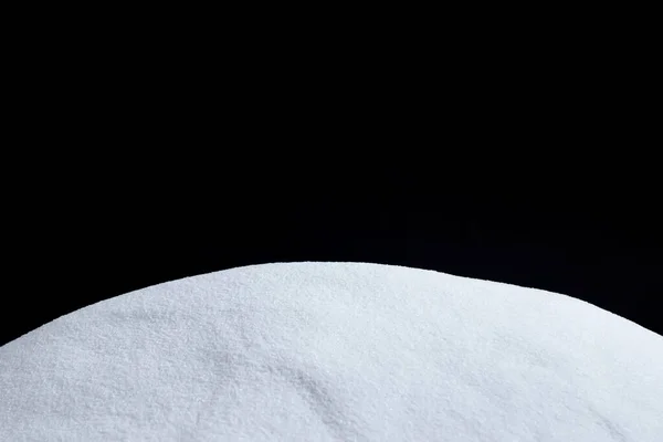 Pile White Sand Black Background — Stockfoto