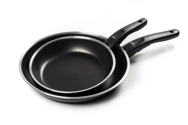 Two Pans Handle White Background — Stock Photo, Image