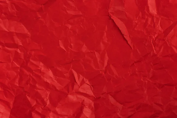 Červená Zmačkaný Papír Textura Pozadí — Stock fotografie