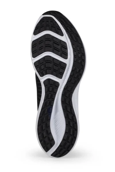 Suela Poliuretano Del Zapato Negra Con Rayas Blancas — Foto de Stock