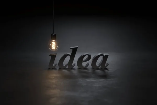 Ideas Eslogan Idea Lámpara Eléctrica Faq Concepto Carga Negocio Icono —  Fotos de Stock