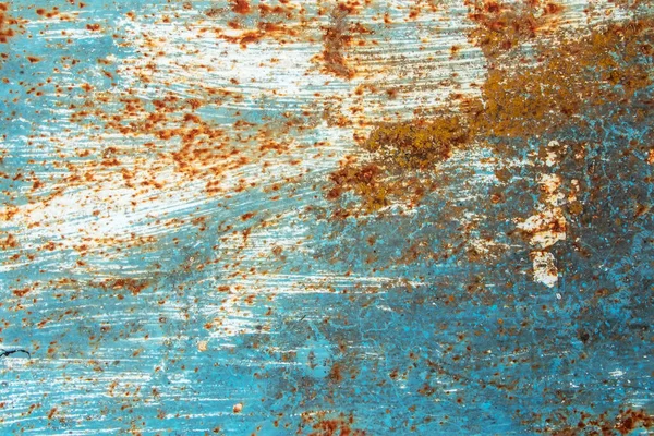 Blue Rusty Metal Texture Background Close — Stock Photo, Image