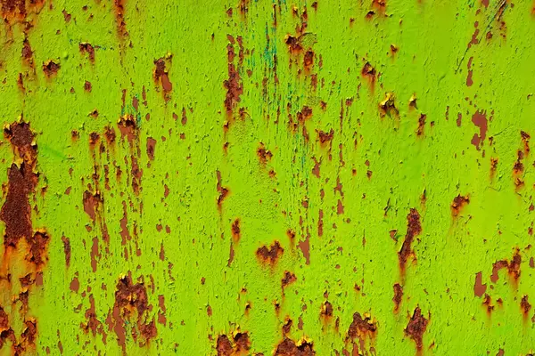 Texture Rusty Metal Peeling Enamel Rough Surface Painted Metal Rust — Stock Photo, Image