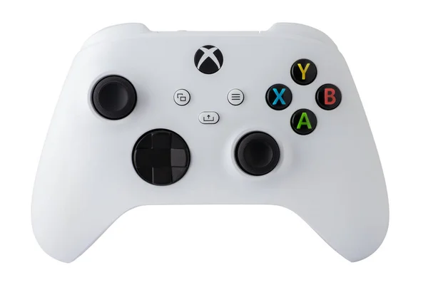 Xbox Series Contrôleur Jeu Sur Blanc Août 2023 Dnipro Ukraine — Photo