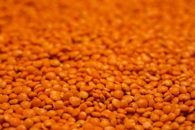 Sağlıklı yiyecekler. Turuncu mercimek arka plan