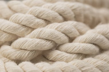 İp arka plan dokusu. Bej ip. Yaklaş..