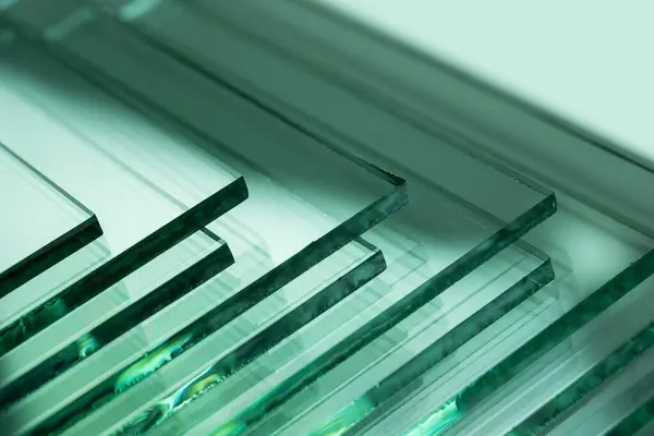 Sayfa boyutuna kesme temperli açık float cam paneller üretim fabrikası.