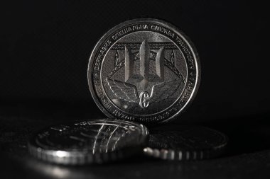 Ukrayna Silahlı Kuvvetleri 'nin 10 Hryvnias Özel Harekat Kuvvetleri karanlığa gömüldü. Numismatikler. 10 Hryvnia değerinde tahsil edilebilir madeni para