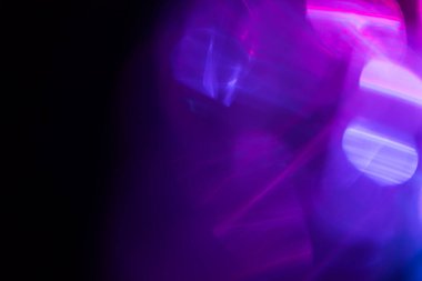 Üst üste koymak için soyut çok renkli neon sızıntısı. Işık sızıntısı koleksiyonu.