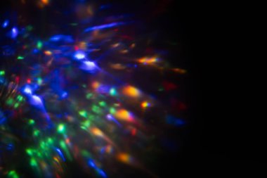 Üst üste koymak için soyut çok renkli neon sızıntısı. Işık sızıntısı koleksiyonu.