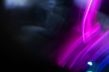 Üst üste koymak için soyut çok renkli neon sızıntısı. Işık sızıntısı koleksiyonu.