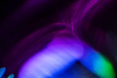 Üst üste koymak için soyut çok renkli neon sızıntısı. Işık sızıntısı koleksiyonu.