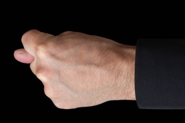 siyah arka plan üzerine incir jest.