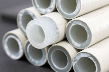 stripped polypropylene pipes for soldering, soldering pipes for water.