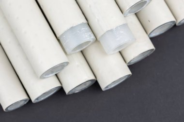 stripped polypropylene pipes for soldering, soldering pipes for water.