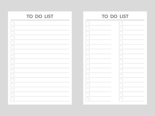 List Vector Planning Task Concept Paper Sheets Check Box Illustration — Stock Vector