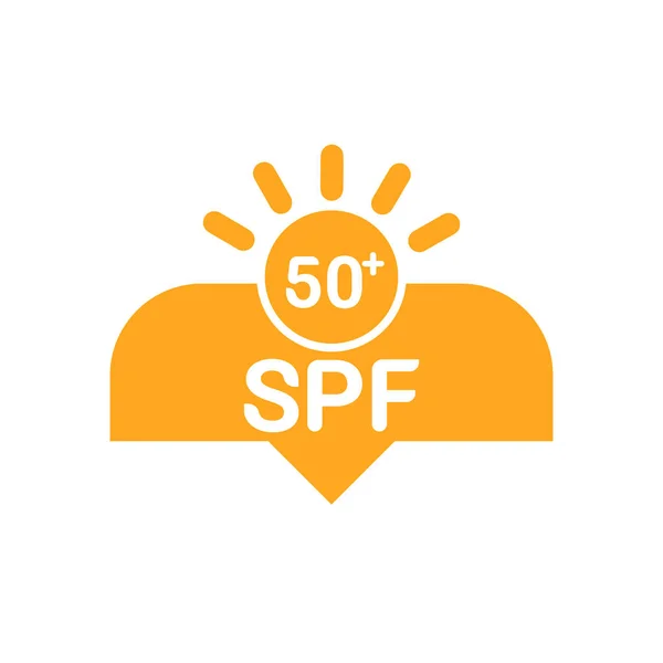 Spf Icon Protection Sun Protection Skin — Stock Vector