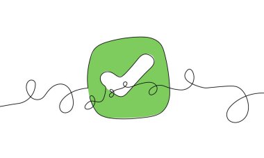 Tek Satır Sanat Biçiminde Yeşil Denetim Simgesi