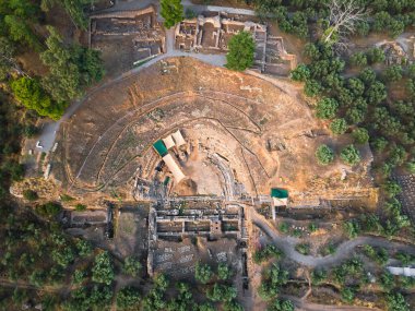 Sparta, amfitiyatro, Yunanistan, Moreloponnese, Laconia, Aerial view 