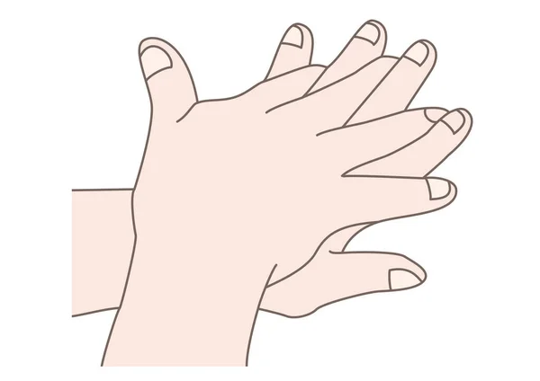 Мыть Руки Поддержания Гигиенической Чистоты — стоковый вектор