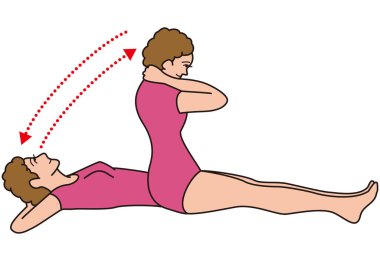 Güzellik ve sağlık için karın kaslarını çalıştırma egzersizleri.