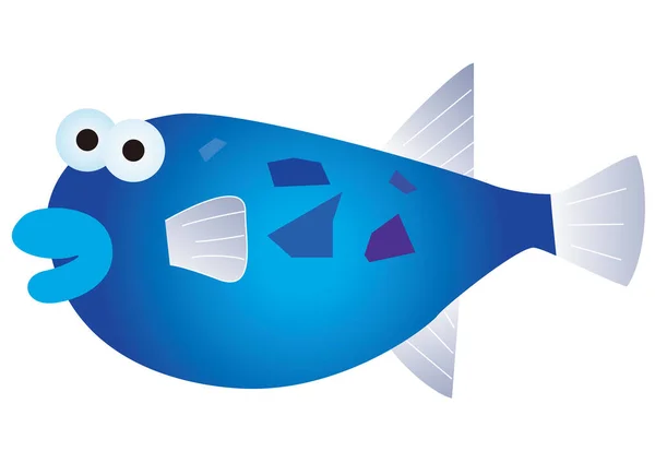 Pufferfish Peixe Inchado —  Vetores de Stock