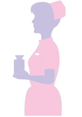 Hemşire üst vücut silueti