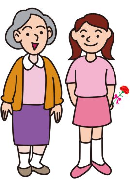 Anneler günü anne ve kızı.