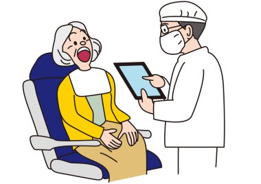Tablet tablet kullanan yaşlı bir kadına diş hekimi teşhisi koydu.