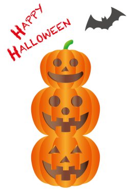 İçinde çeşitli ifadeler bulunan fenerlerin olduğu Cadılar Bayramı kartpostalları