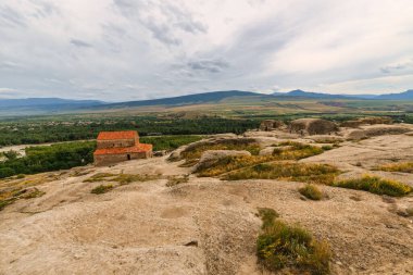 Uplistsikhe mağara kasabası, Antik mağara şehri, Gori, Georgia.