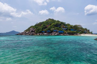 Tropik cennet adası, Nang Yuan adası veya Koh Nang Yuan Adası, Koh Tao adası, Surat Thani, Tayland.