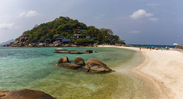 Isla Paradisíaca Tropical Isla Nang Yuan Isla Koh Nang Yuan — Foto de Stock
