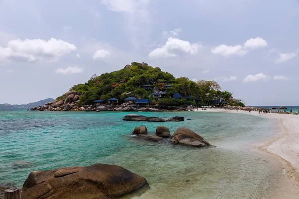 Isla Paradisíaca Tropical Isla Nang Yuan Isla Koh Nang Yuan — Foto de Stock