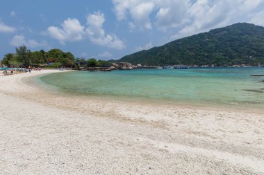 Tropik cennet adası, Nang Yuan adası veya Koh Nang Yuan Adası, Koh Tao adası, Surat Thani, Tayland.