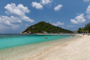 Tropik cennet adası, Nang Yuan adası veya Koh Nang Yuan Adası, Koh Tao adası, Surat Thani, Tayland.